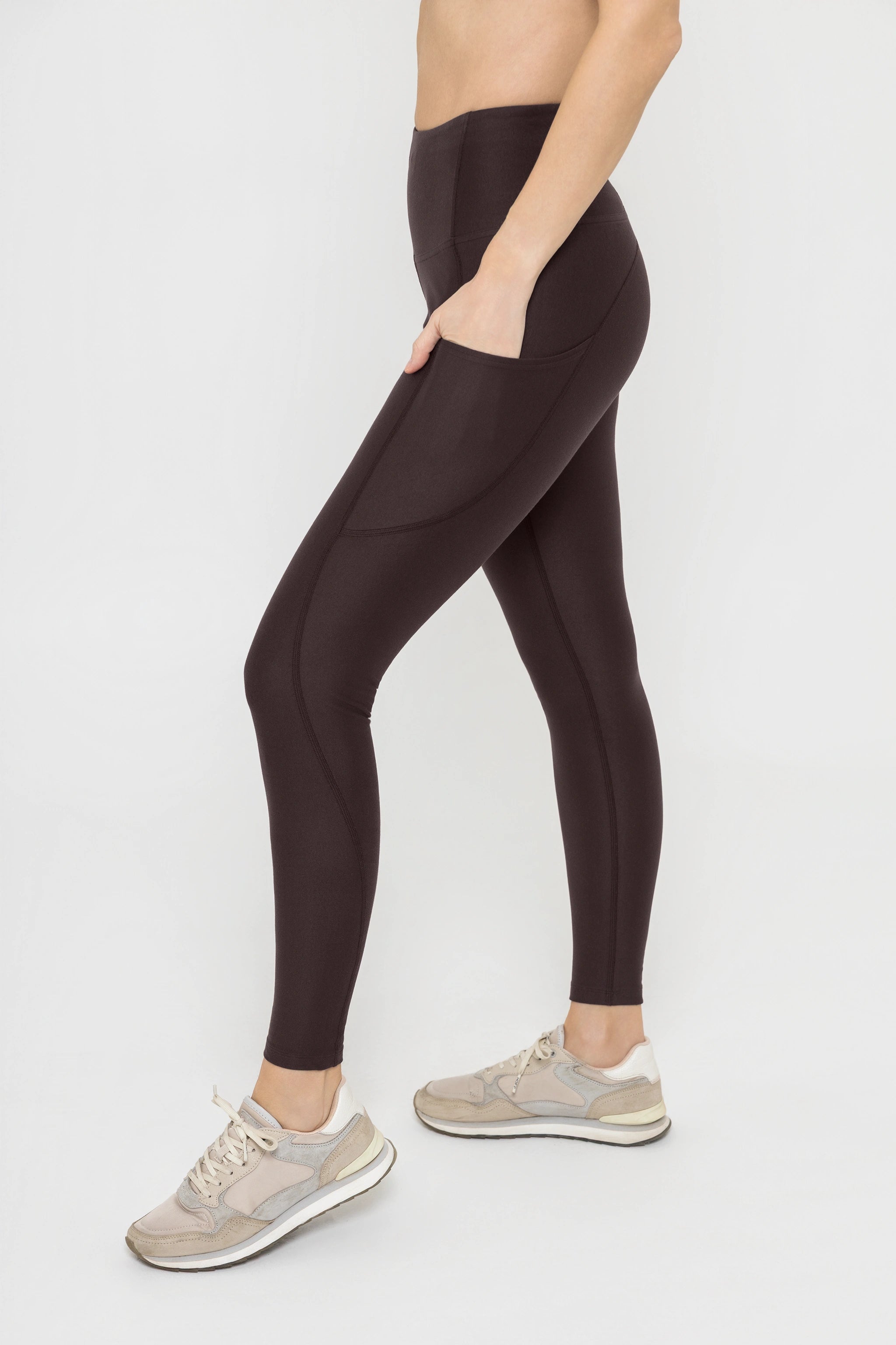 Original Tencel Leggings with Side Pockets Cocoa Brown