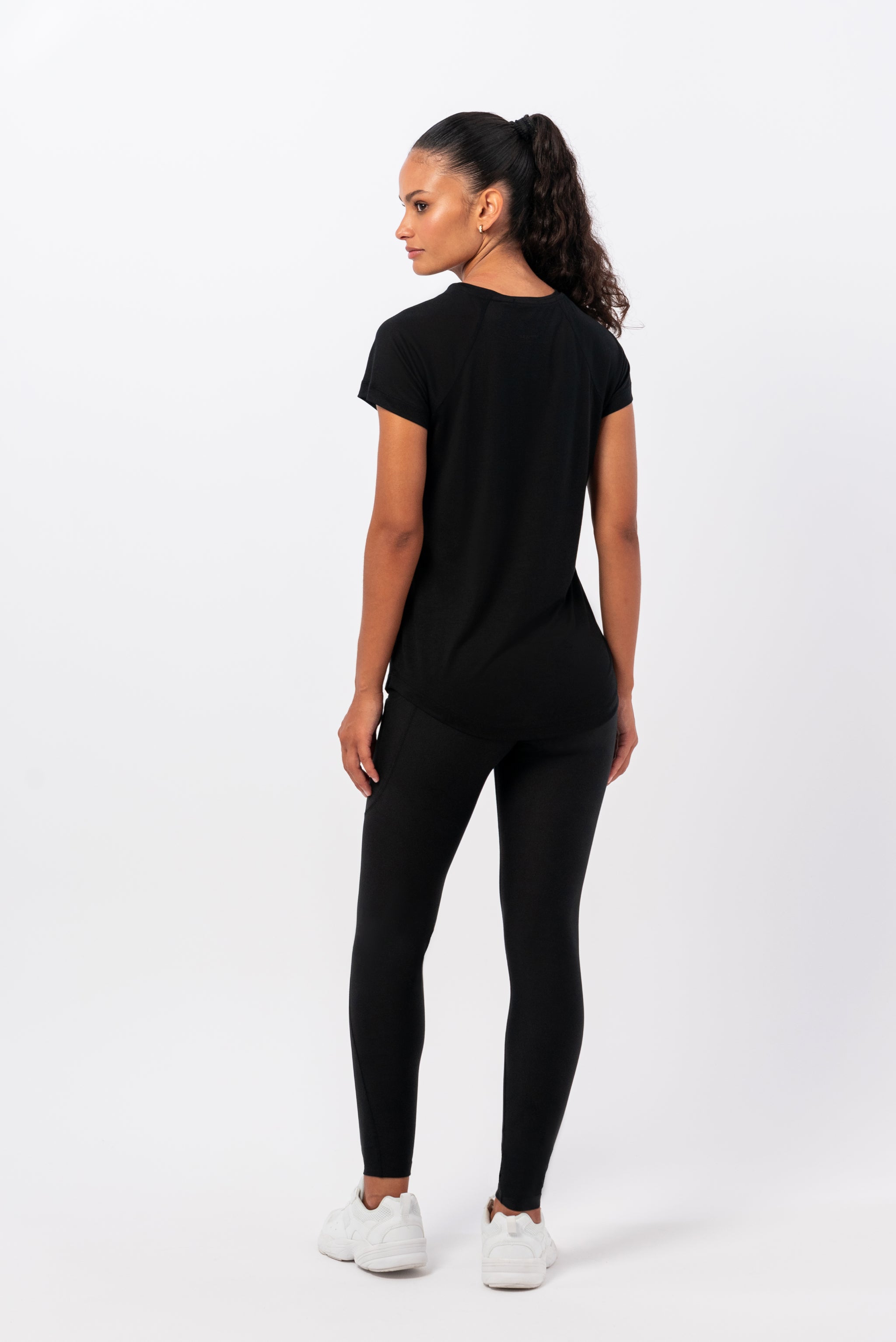 Maternity Overbelly Leggings with T-Shirt - Black